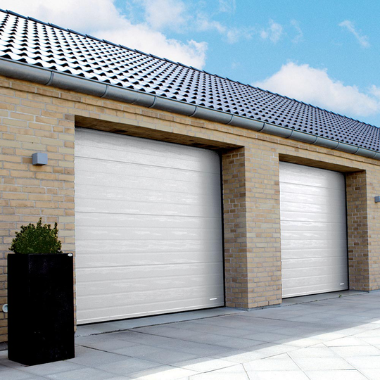 Garageport Lindab Basic - Takskjutport Vit, 2410 x 2140 mm