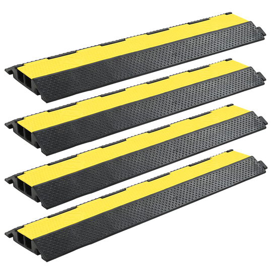 vidaXL Kabelskydd 4 st 2 kanaler gummi 101,5 cm