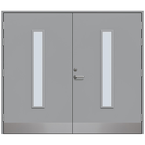 Slagport Stehag 2500 x 2100 mm, Frostat glas, Stengrå