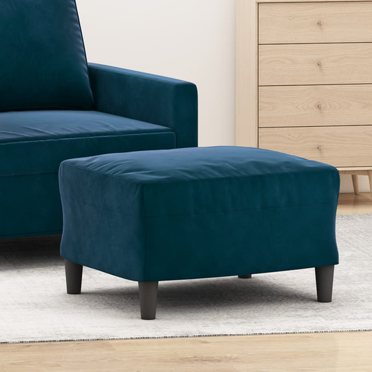 vidaXL Fotpall blå 60x50x41 cm sammet