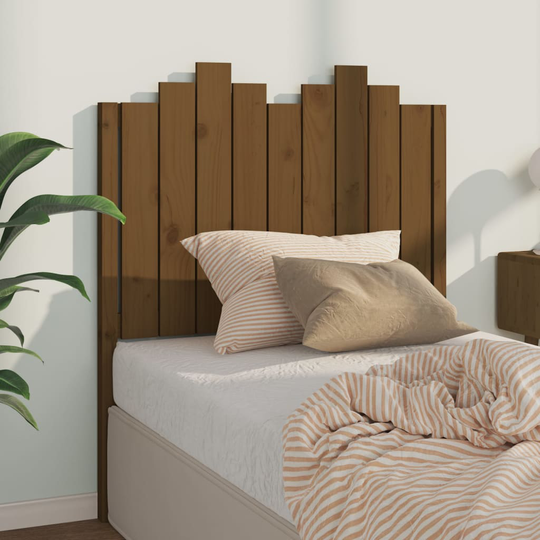 vidaXL Sänggavel honungsbrun 96x4x110 cm massiv furu
