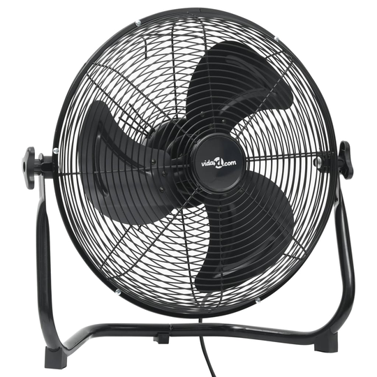 vidaXL Golvfläkt 3 hastigheter 40 cm 40 W svart