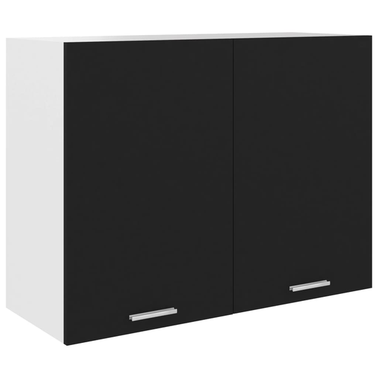vidaXL Väggskåp svart 80x31x60 cm konstruerat trä