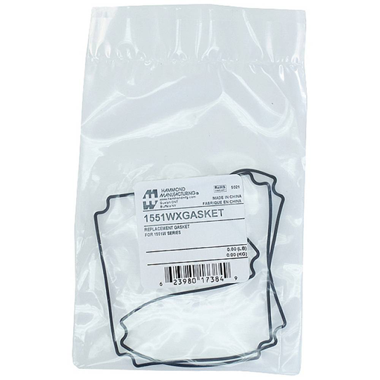 Hammond Electronics 1551WXGASKET Tätning Silikon Svart (B x H) 80 mm x 80 mm 2 st