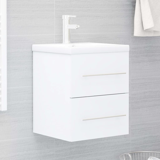 vidaXL Tvättställsskåp vit 41x38,5x48 cm spånskiva