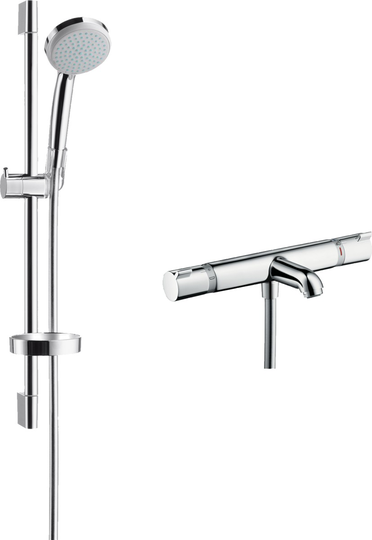 Hansgrohe Duschset Croma 100 Ecostat Vario EcoSmart - Krom