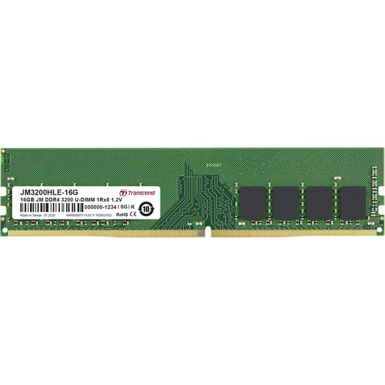Transcend JM3200HLE-16G Internminne Desktop Modul JetRam 16 GB 1 x 16 GB DDR4 3200 MHz