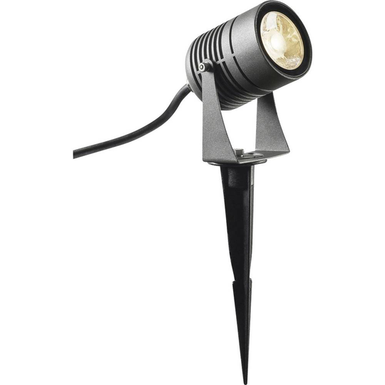 LED-trädgårdsstrålkastare LED LED fast installerad 6 W SLV LED SPIKE 1002201 Antracit