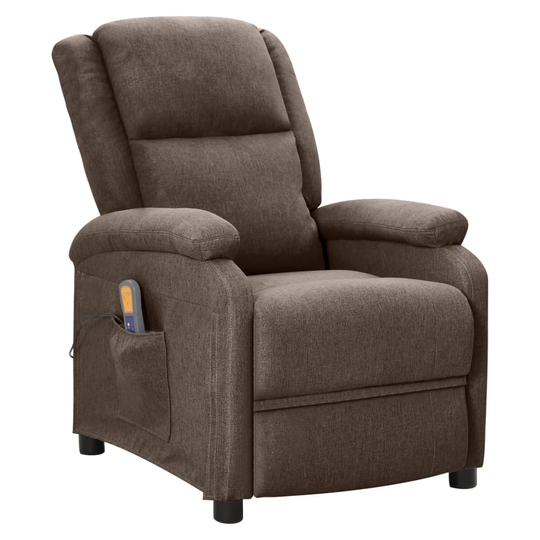 vidaXL Öronlappsfåtölj recliner taupe tyg