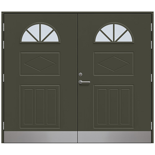 Slagport Falsterbo 2500 x 2100 mm, Klarglas, Olivgrön