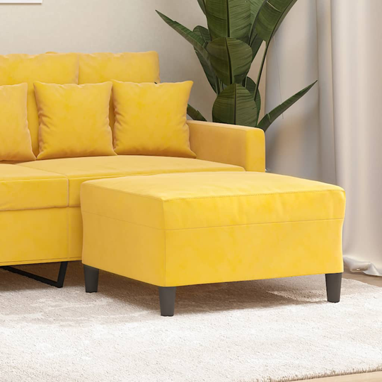 vidaXL Fotpall Gul 70x55x41 cm sammet