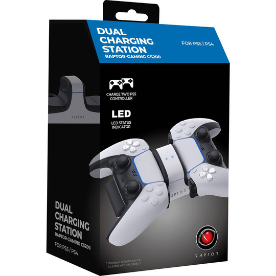 Raptor Gaming CS200 Laddningsstation för kontroller PS5