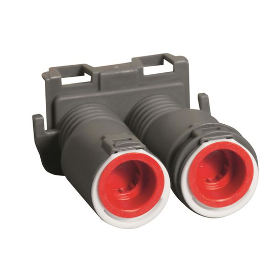 Schneider Electric IMT36223 Dubbelstuts med två anslutningar 16/20 mm, röd