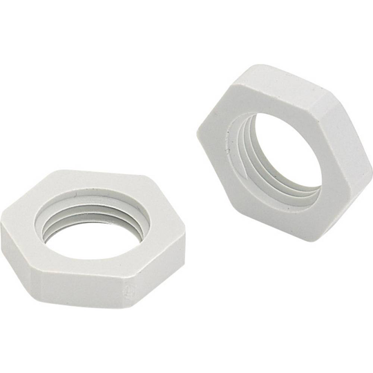 Låsmutter 52790100 Halogenfri M12 Polyamid Grå-vit (RAL 7035) TRU COMPONENTS MGMO 12 1 st