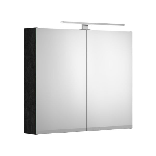 Gustavsberg Artic Spegelskåp 80 cm, integrerat eluttag Svart