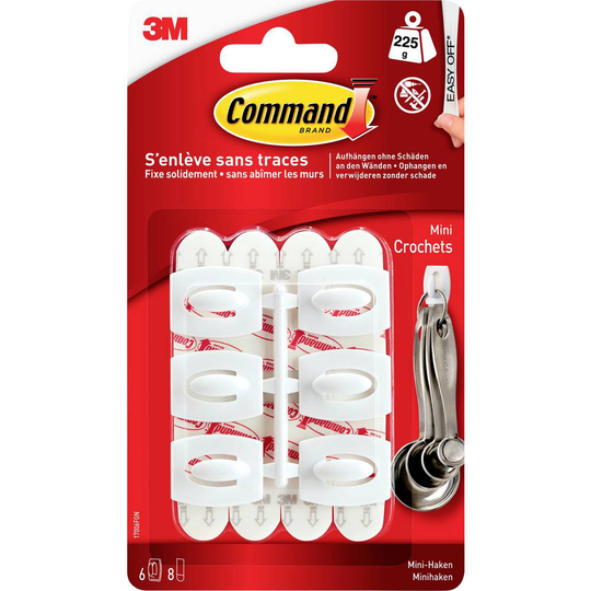 Krok (L x B x H) 29 x 22 x 11 mm Vit 3M Innehåll: 6 st