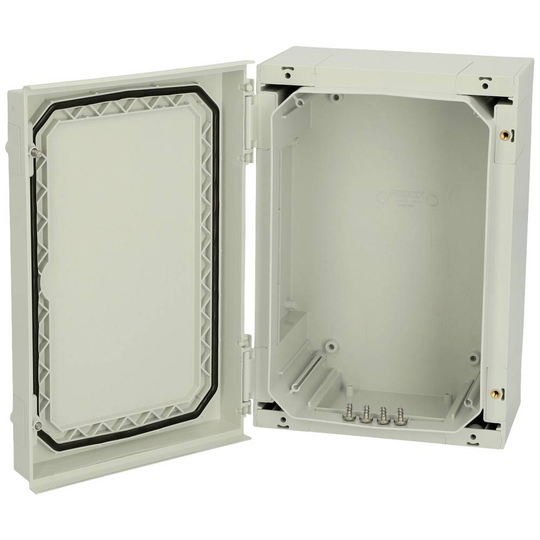 Fibox 4810000 Väggskåp 220 x 320 x 150 Polykarbonat korrosionsbeständig Grå-vit (RAL 7035) 1 st