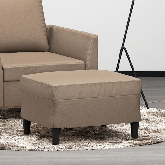 vidaXL Fotpall cappuccino 60x50x41 cm konstläder