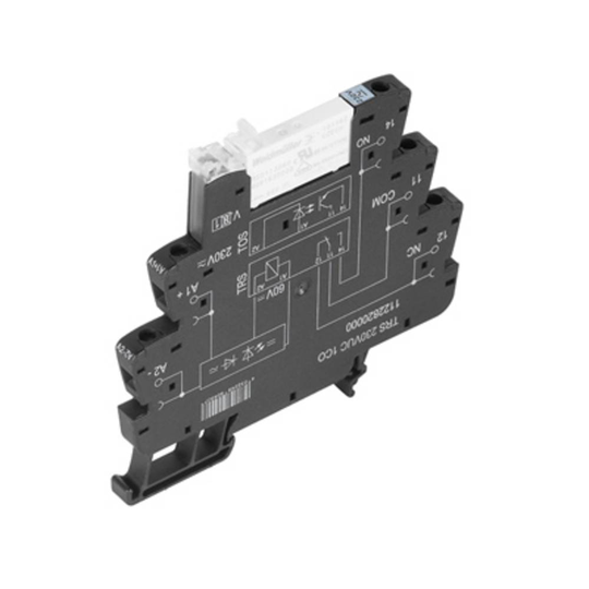 Koppar-relä 10 st 230 V DC/AC 6 A 1 switch Weidmüller TRS 230VUC 1CO