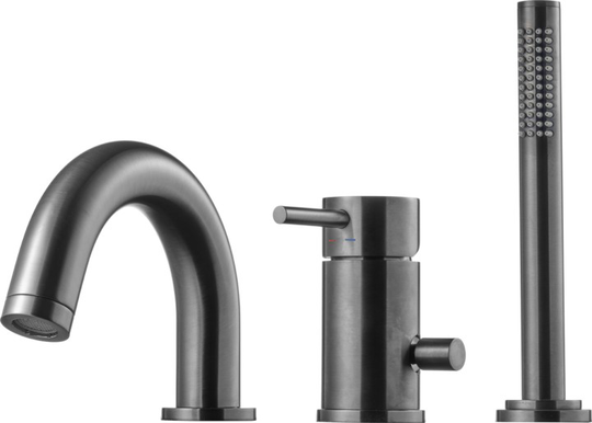 Tapwell Badkarsblandare BI047 Borstad Black Chrome