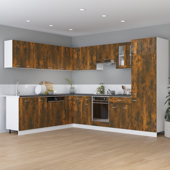 vidaXL Underskåp rökfärgad ek 60x46x81,5 cm konstruerat trä