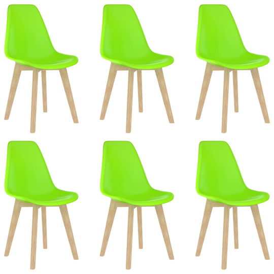 vidaXL Matstolar 6 st grön plast