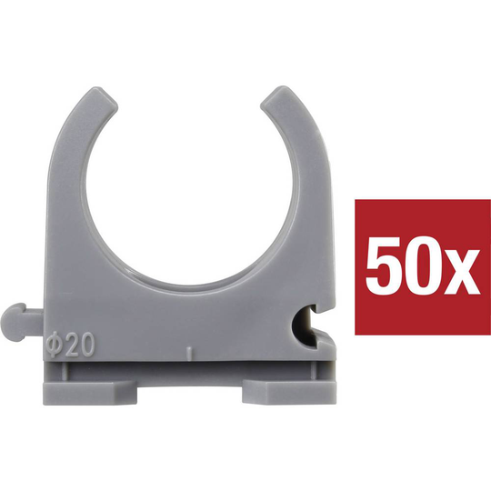 TRU COMPONENTS TC-9859368 Bärfäste EN20 20 mm Grå 50 st