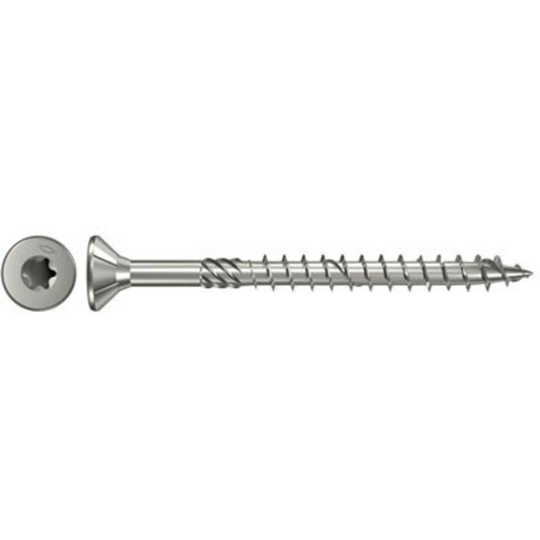 Fischer 40568 Spånskivs-skruv 5.0 mm 80 mm Sexkkant Rostfritt stål 100 st
