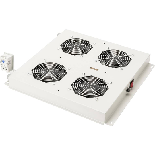 Digitus DN-19 FAN-4-N 19 tum 4 x Nätverksskåp-fläkt Grå-vit (RAL 7035)