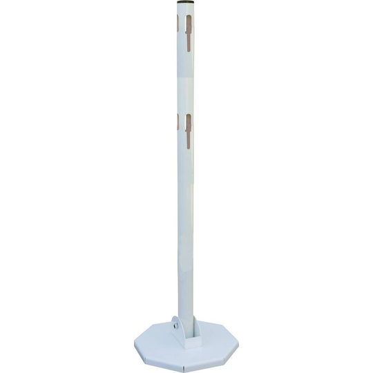 VISO BSP100B Vit vikta metallstolpar med bas (Ø x H) 50 mm x 1000 mm