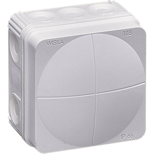 Wiska 10060522 Avgreningsbox (L x B x H) 76 x 76 x 51 mm Grå-vit (RAL 7035) IP66