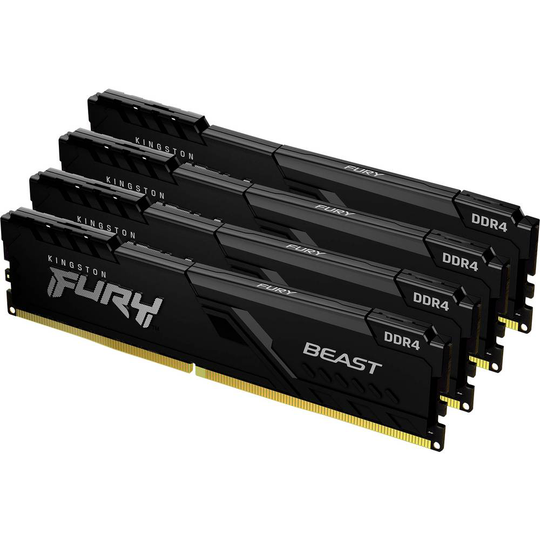 Kingston KF432C16BBK4/32 Internminne Desktop Kit FURY Beast 32 GB 4 x 8 GB DDR4 3200 MHz CL16