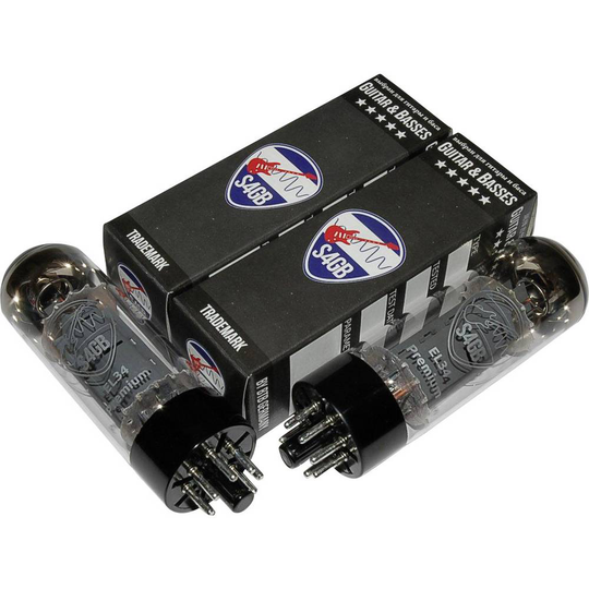 EL34 S4GB Premium elektronrör matchade par Utvalt för Gitarr & bas Ändpentod Antal poler: 8 Lampsockel: Oktal Innehåll 2 st