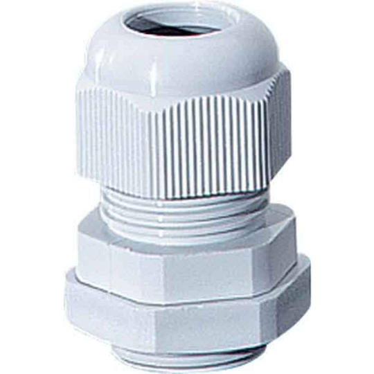 Hensel 3600215 Hensel Kabelförskruvning med låsmutter, med dragavlastning, stötsäker Plast Ljusgrå 1 st