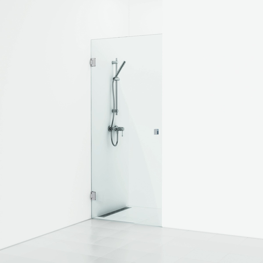 Svedbergs Nischdusch 180° Enkel 88,5 - Klarglas Blank krom