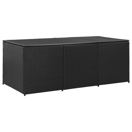 vidaXL Dynbox konstrotting 180x90x75 cm svart