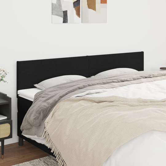 vidaXL Huvudgavel 2 st svart 80x5x78/88 cm tyg