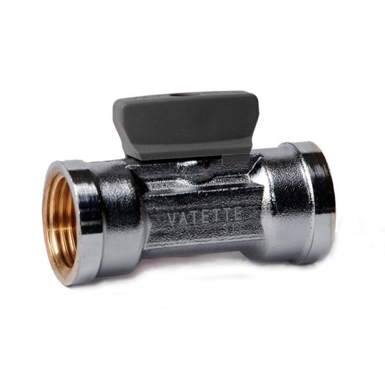 Vatette FG079503505 Kulventil rak, förkromad, med vred, inv gänga G15