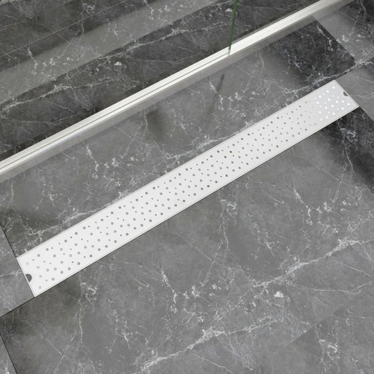 vidaXL Avlång golvbrunn bubblig 1030x140 mm rostfritt stål