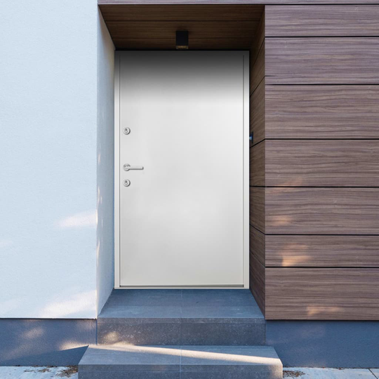 vidaXL Ytterdörr aluminium vit 90x200 cm