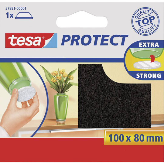 tesa 57891-00001-00 Filtdyna självhäftande Brun (L x B) 100 mm x 80 mm 1 st