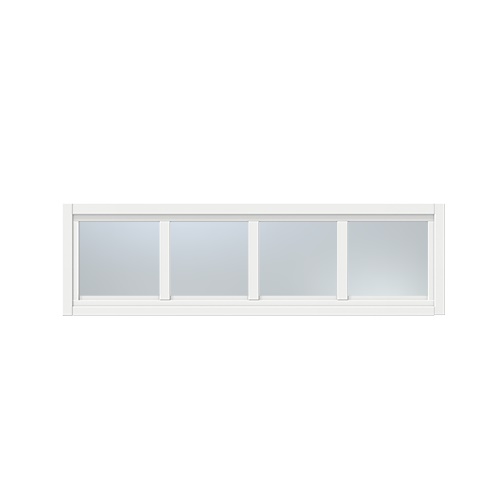 Överljus med spröjs Näs 15x3, Vit, Frostat glas