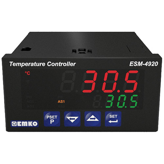 Emko ESM-4920 2-punkts, P, PI, PD, PID Termostat Pt100 -200 till +1700 °C Relä 5 A (L x B x H) 84 x 48 x 96 mm