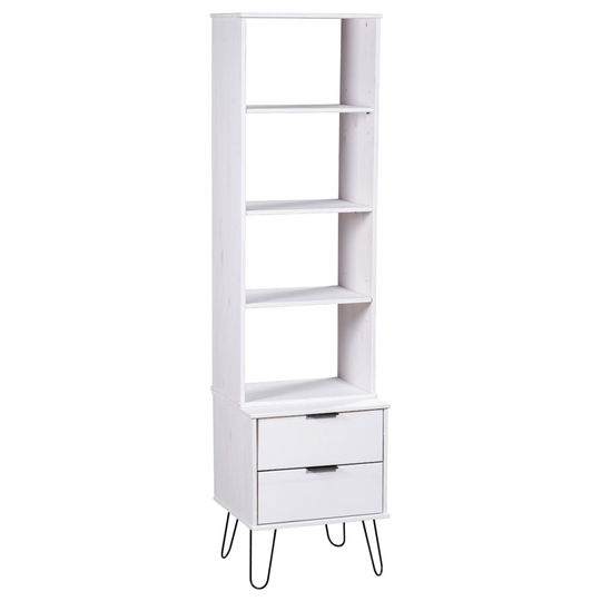 vidaXL Bokhylla New York Range vit massiv furu