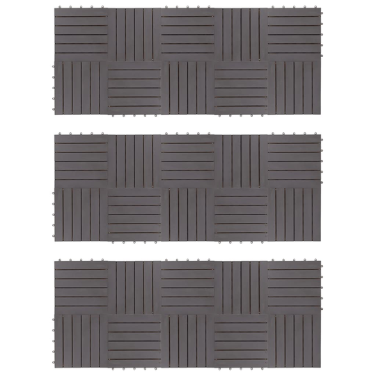 vidaXL Trall 30 st grå 30x30 cm massivt akaciaträ