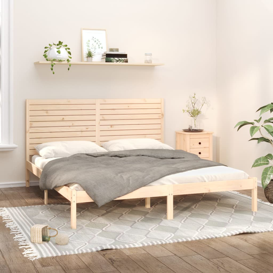 vidaXL Sängram massivt trä 180x200 cm