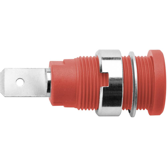 Schützinger SEB 6452 Ni / RT Säkerhets Labhylsa Hona inbyggd vertikal Stift-Ø: 4 mm Röd 1 st