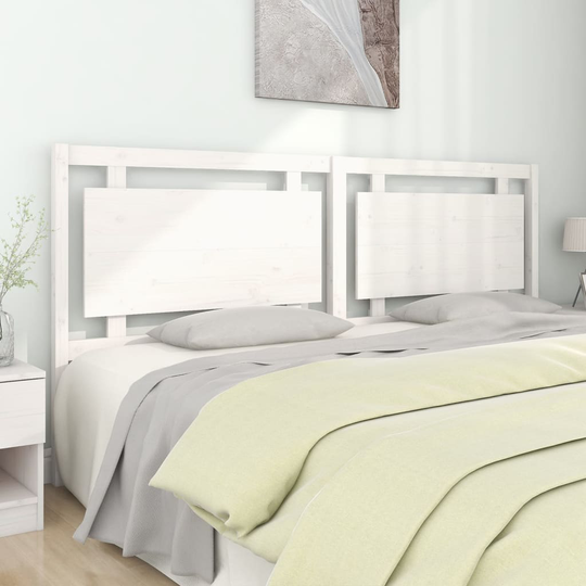 vidaXL Sänggavel vit 205,5x4x100 cm massiv furu