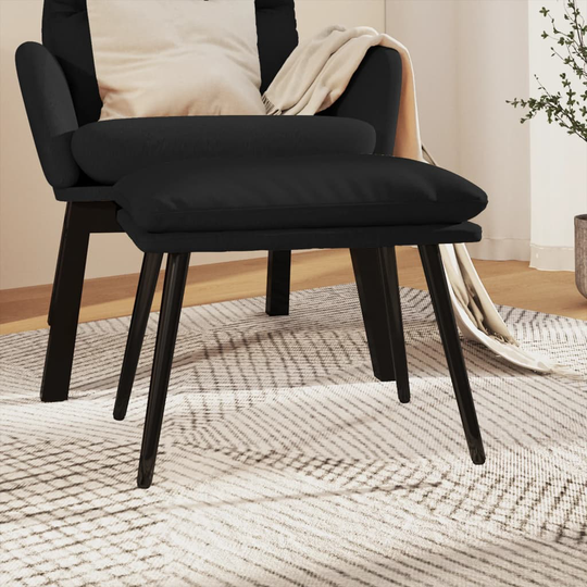vidaXL Fotpall svart 45x30x39 cm mikrofibertyg