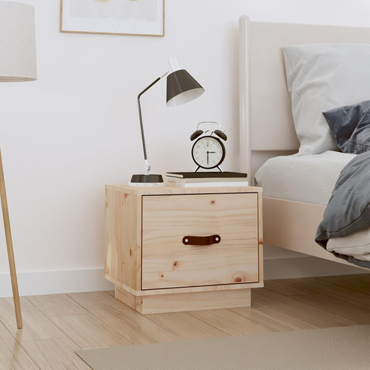 vidaXL Sängbord 40x34x35 cm massiv furu